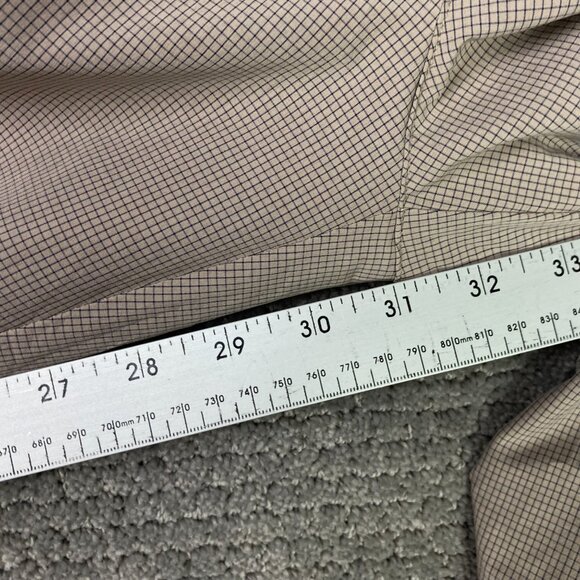 Adidas Golf Pants Men's 32 x 32 Tan Cream Plaid Check Climalite Teflon - Picture 12 of 15